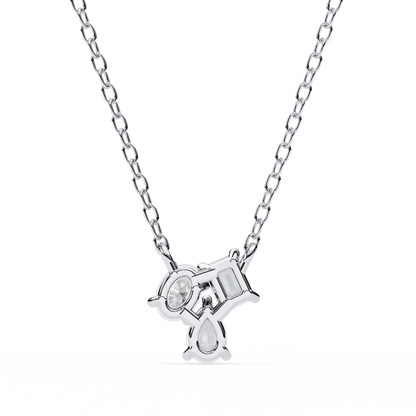 The Trinity Cluster: A Multi-Shape Diamond Statement Pendant- 0.93 Ct
