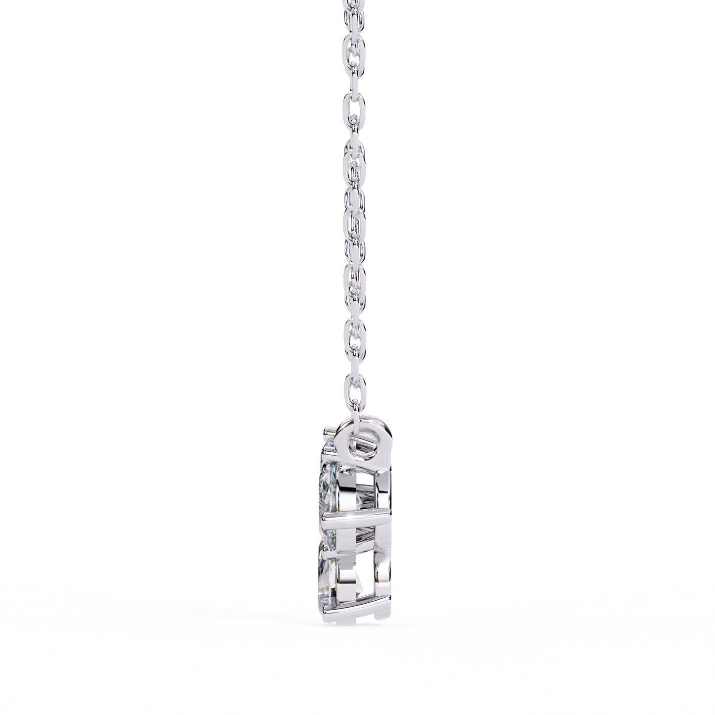 The Trinity Cluster: A Multi-Shape Diamond Statement Pendant- 0.93 Ct