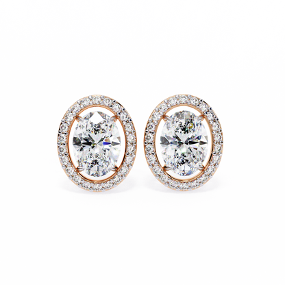 The Elara Floating Diamond Studs Earrings in Yellow Gold - 0.97 Ct