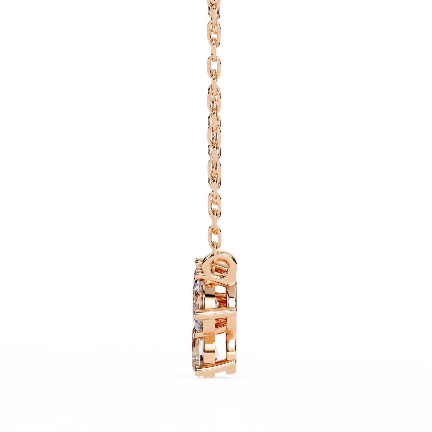 The Trinity Cluster: A Multi-Shape Diamond Statement Pendant- 0.93 Ct