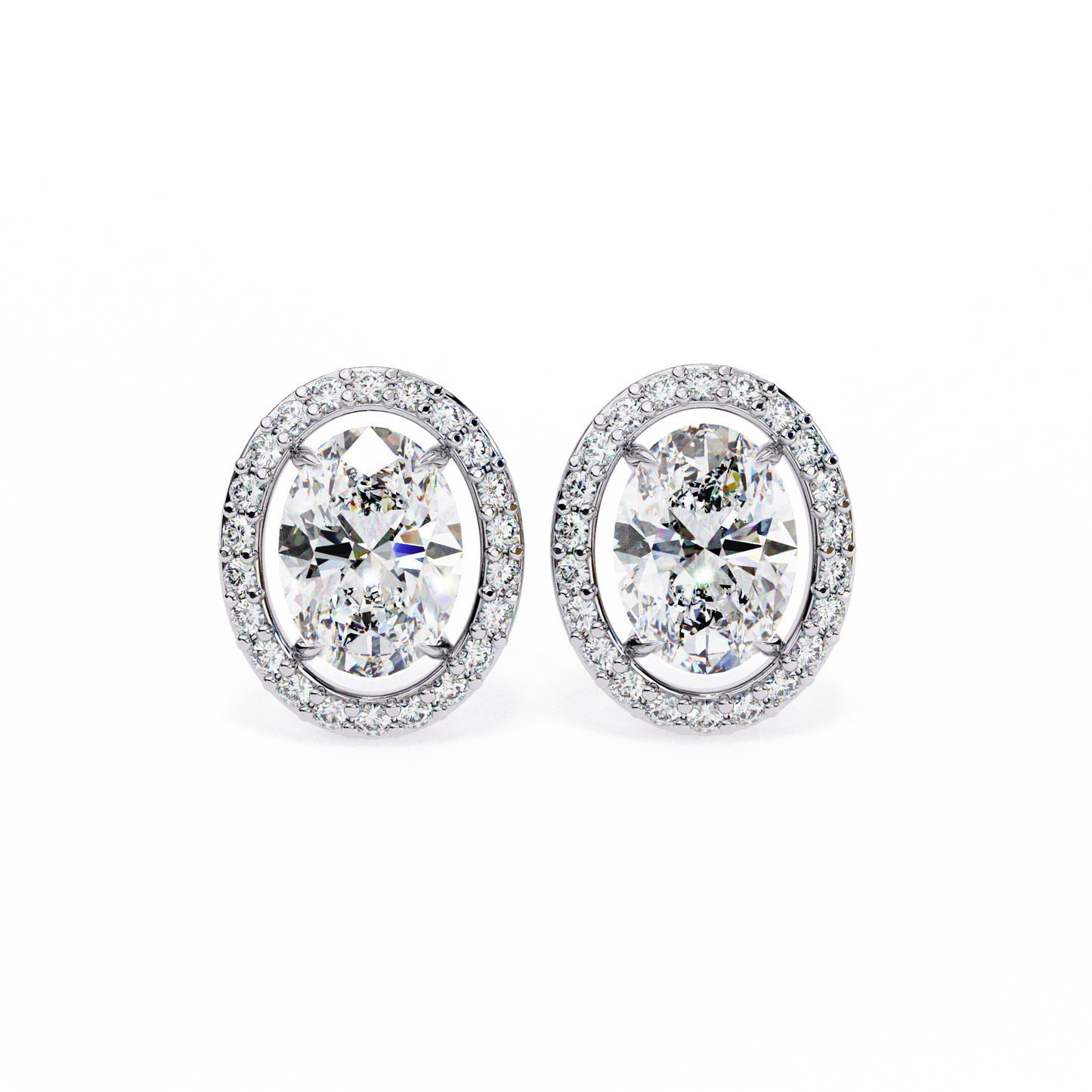 The Elara Floating Diamond Studs Earrings in Yellow Gold - 0.97 Ct