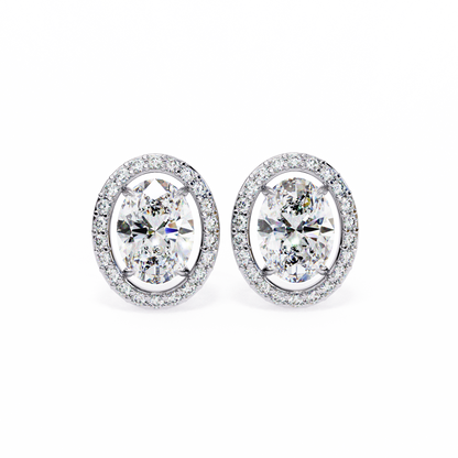 The Elara Floating Diamond Studs Earrings in Yellow Gold - 0.97 Ct