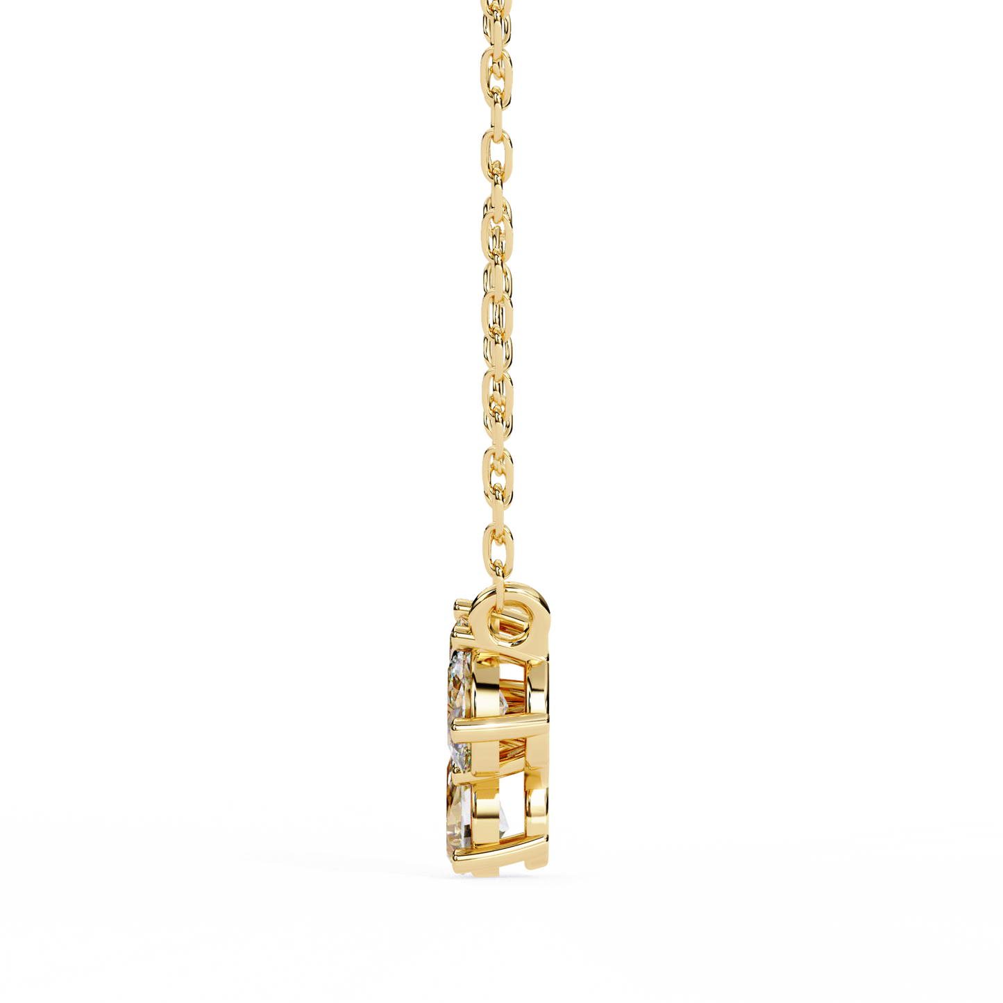 The Trinity Cluster: A Multi-Shape Diamond Statement Pendant- 0.93 Ct