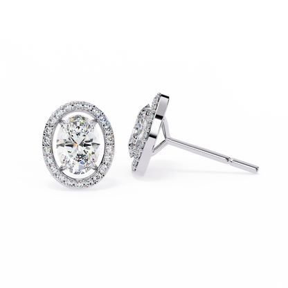 The Elara Floating Diamond Studs Earrings in Yellow Gold - 0.97 Ct