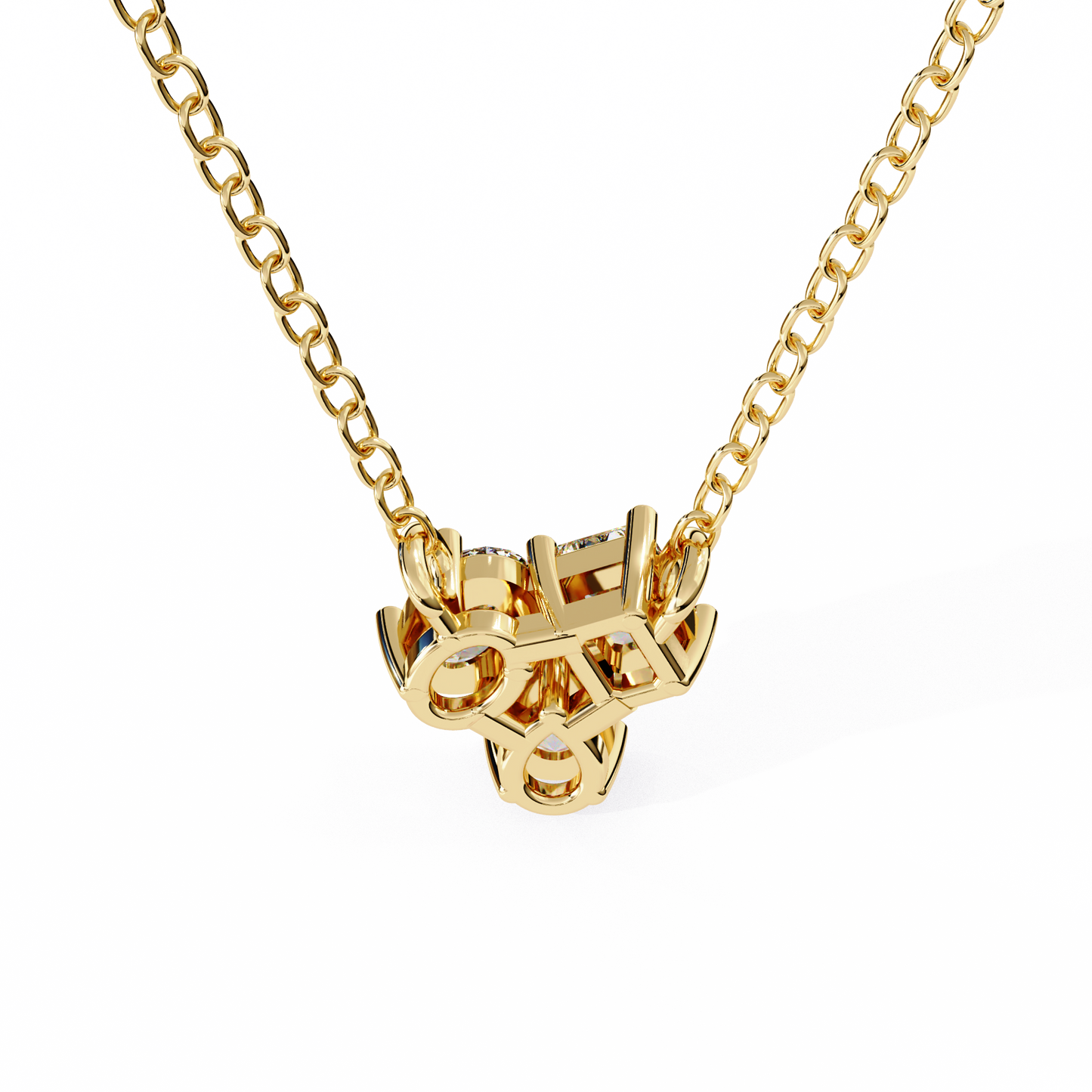 The Trinity Cluster: A Multi-Shape Diamond Statement Pendant- 0.93 Ct