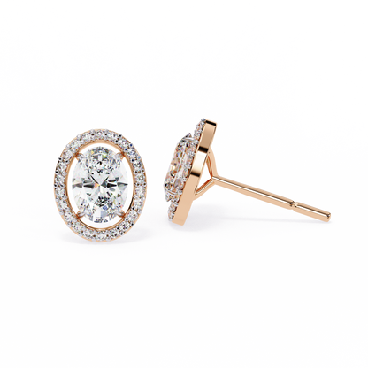 The Elara Floating Diamond Studs Earrings in Yellow Gold - 0.97 Ct