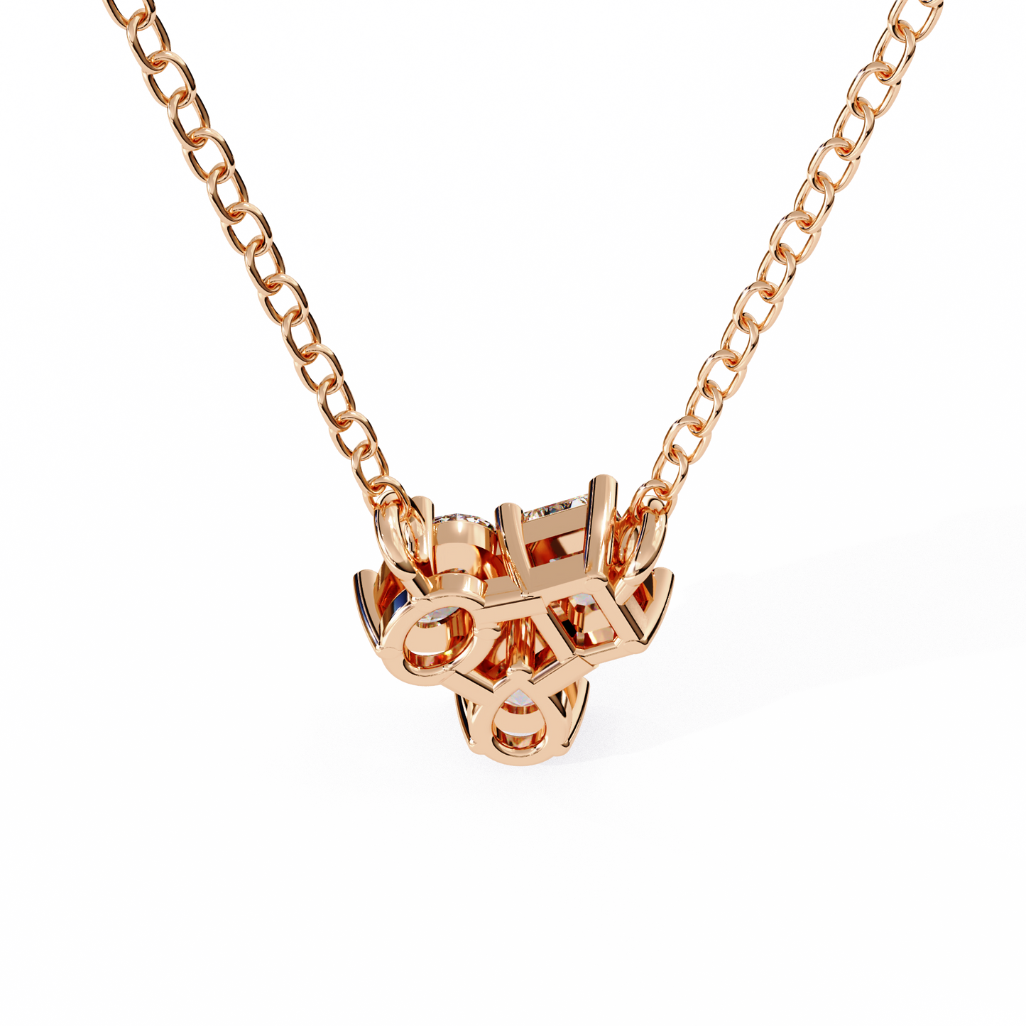 The Trinity Cluster: A Multi-Shape Diamond Statement Pendant- 0.93 Ct