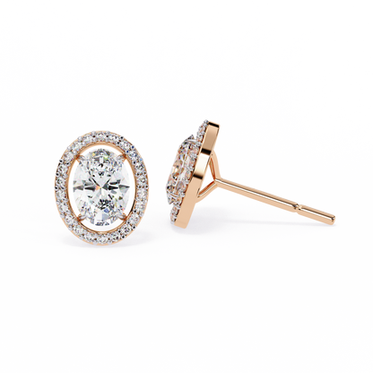 The Elara Floating Diamond Studs Earrings in Yellow Gold - 0.97 Ct