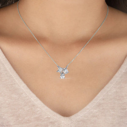 The Trinity Cluster: A Multi-Shape Diamond Statement Pendant- 0.93 Ct