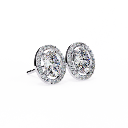 The Elara Floating Diamond Studs Earrings in Yellow Gold - 0.97 Ct