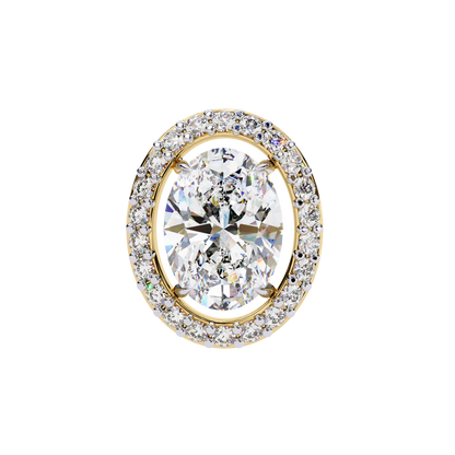 The Elara Floating Diamond Studs Earrings in Yellow Gold - 0.97 Ct