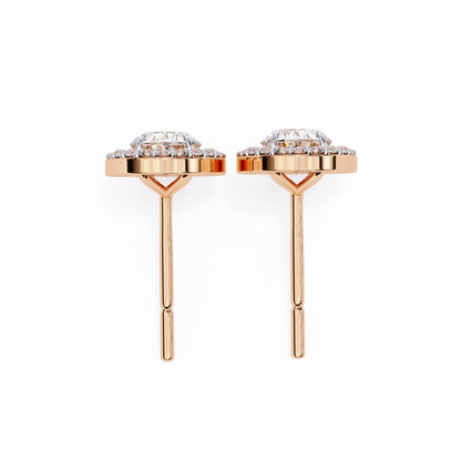 The Elara Floating Diamond Studs Earrings in Yellow Gold - 0.97 Ct