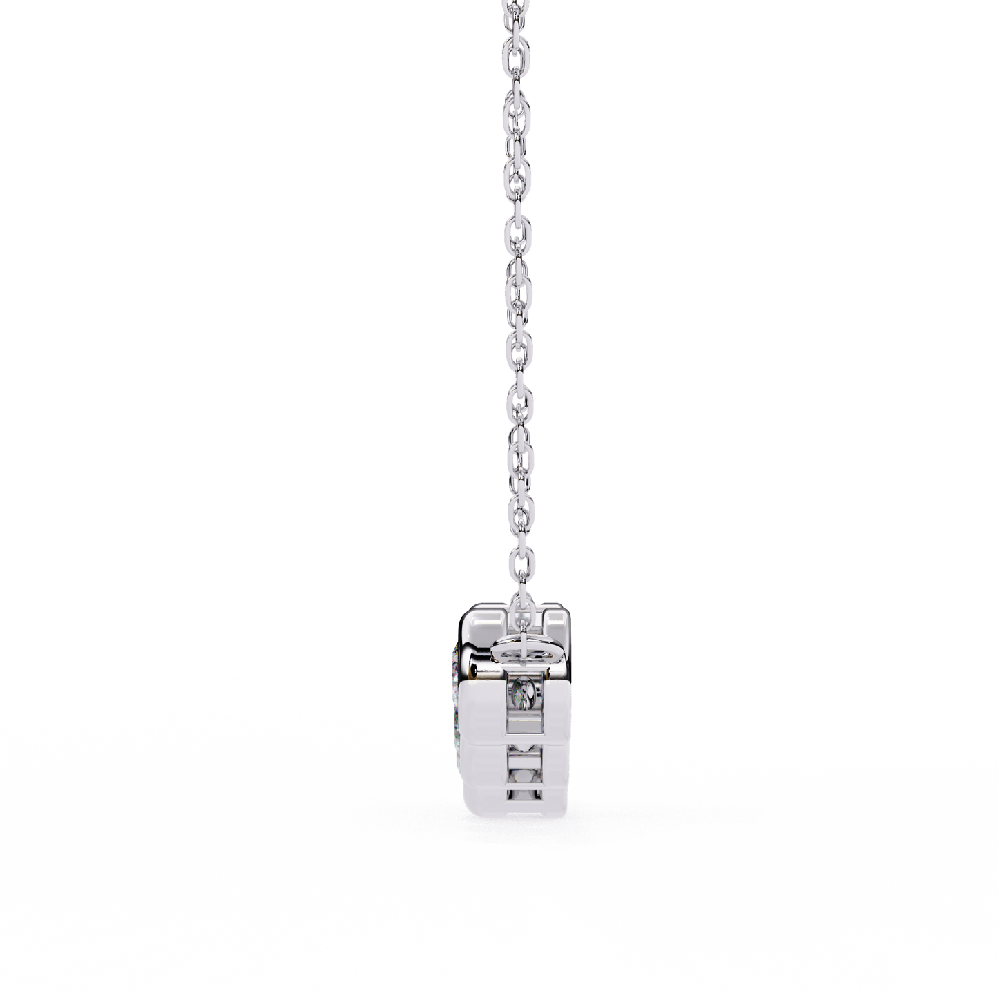 The Empress Five-Stone Graduated Bar Pendant- 0.26 Ct Round Cut Diamonds