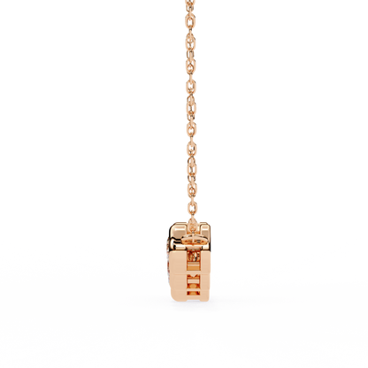 The Empress Five-Stone Graduated Bar Pendant- 0.26 Ct Round Cut Diamonds