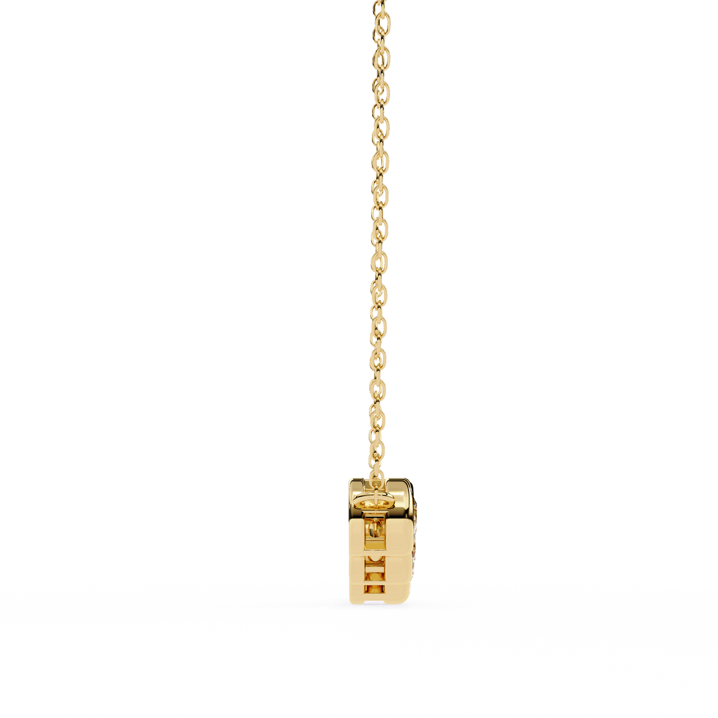 The Empress Five-Stone Graduated Bar Pendant- 0.26 Ct Round Cut Diamonds