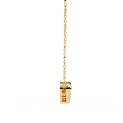 The Empress Five-Stone Graduated Bar Pendant- 0.26 Ct Round Cut Diamonds