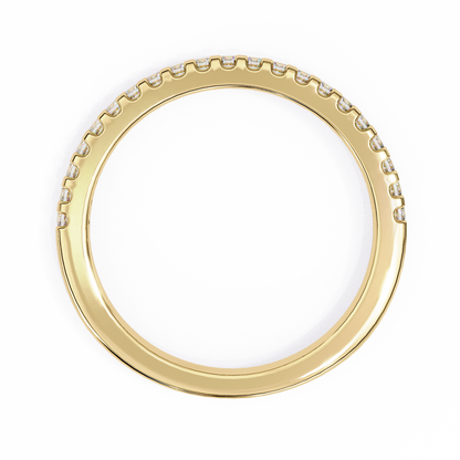 (0.22 CTW) Round Brilliant Diamond Shared-Prong Eternity Ring in Yellow Gold