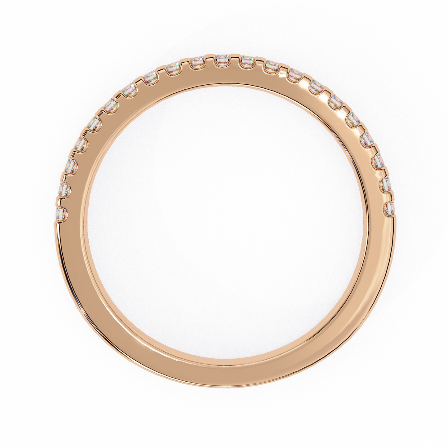 (0.22 CTW) Round Brilliant Diamond Shared-Prong Eternity Ring in Yellow Gold