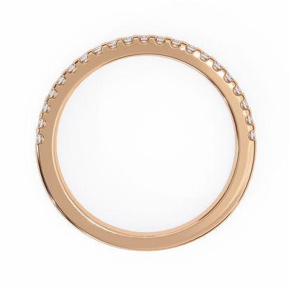 (0.22 CTW) Round Brilliant Diamond Shared-Prong Eternity Ring in Yellow Gold