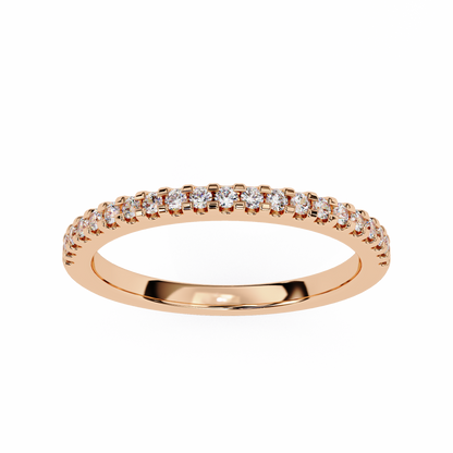 (0.22 CTW) Round Brilliant Diamond Shared-Prong Eternity Ring in Yellow Gold
