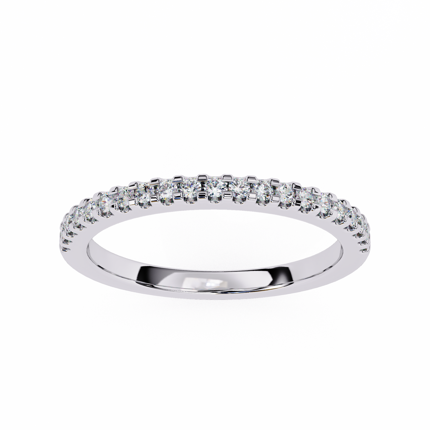 (0.22 CTW) Round Brilliant Diamond Shared-Prong Eternity Ring in Yellow Gold