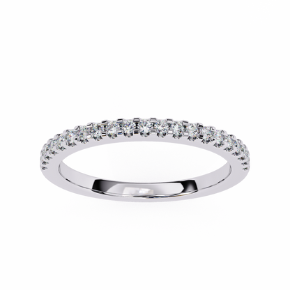 (0.22 CTW) Round Brilliant Diamond Shared-Prong Eternity Ring in Yellow Gold