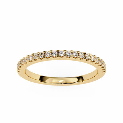(0.22 CTW) Round Brilliant Diamond Shared-Prong Eternity Ring in Yellow Gold