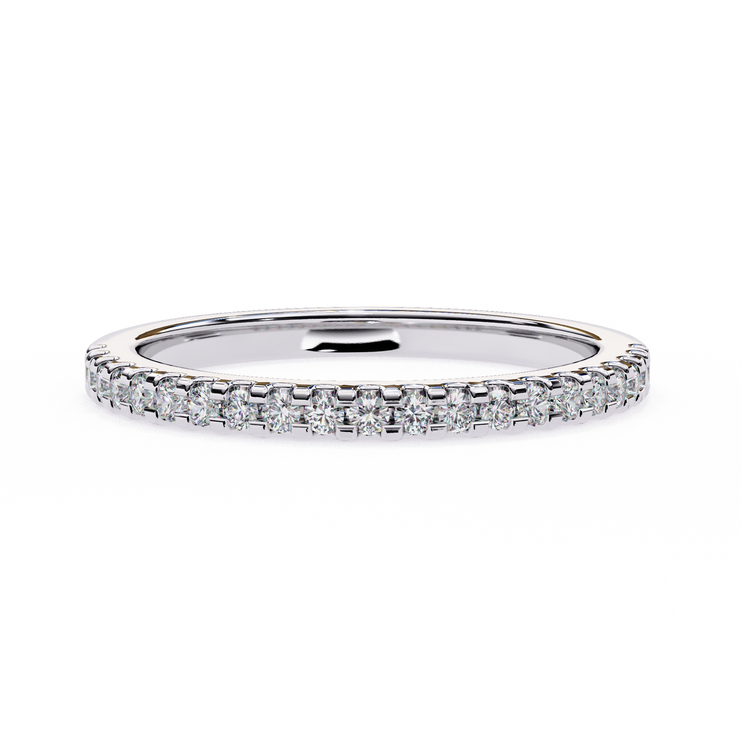 (0.22 CTW) Round Brilliant Diamond Shared-Prong Eternity Ring in Yellow Gold