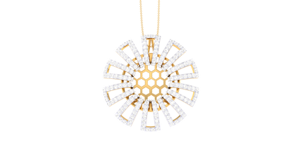 Honeycomb Radiance Pendent In Gold - 1.17 Ct Brilliant Diamonds