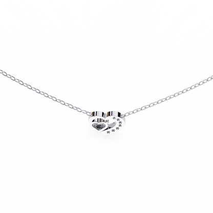 Heart-Shaped Diamond Pendant in Two-Tone Gold- 0.89 Ct
