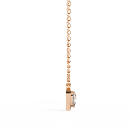 Heart-Shaped Diamond Pendant in Two-Tone Gold- 0.89 Ct