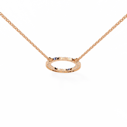 Eternal Radiance – 0.34ct Diamond Circle Pendant in Two-Tone Gold