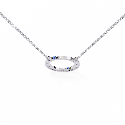 Eternal Radiance – 0.34ct Diamond Circle Pendant in Two-Tone Gold