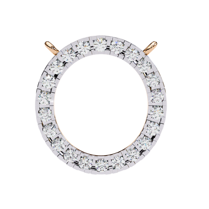 Eternal Radiance – 0.34ct Diamond Circle Pendant in Two-Tone Gold