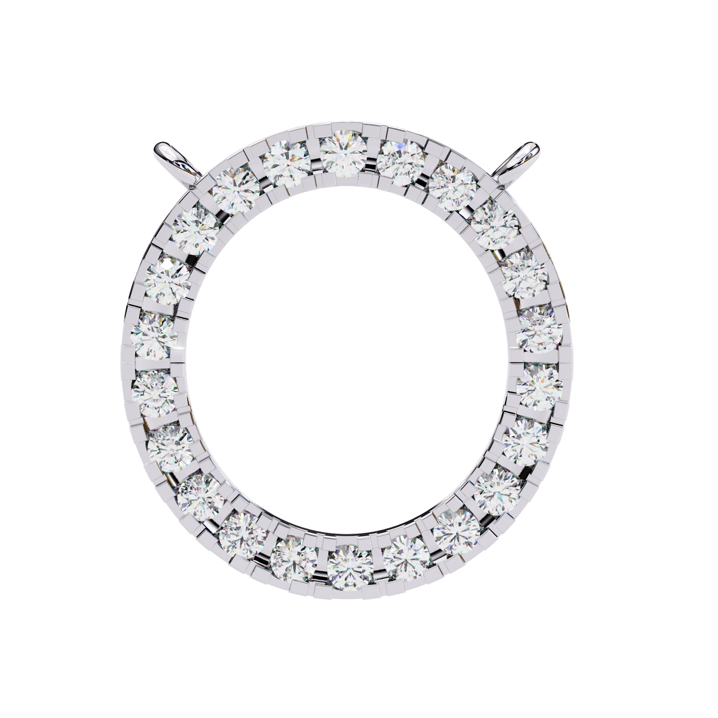 Eternal Radiance – 0.34ct Diamond Circle Pendant in Two-Tone Gold