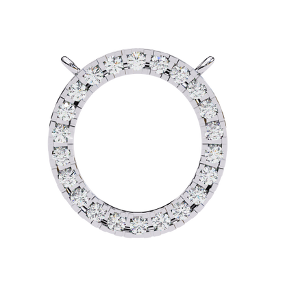 Eternal Radiance – 0.34ct Diamond Circle Pendant in Two-Tone Gold