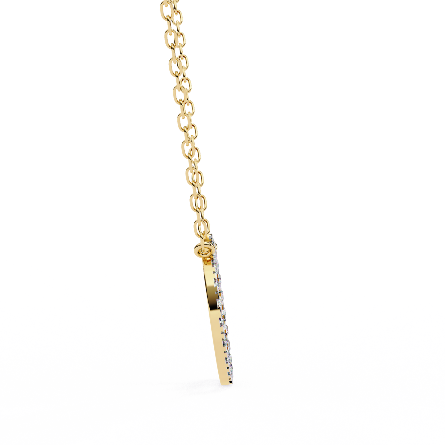 Eternal Radiance – 0.34ct Diamond Circle Pendant in Two-Tone Gold
