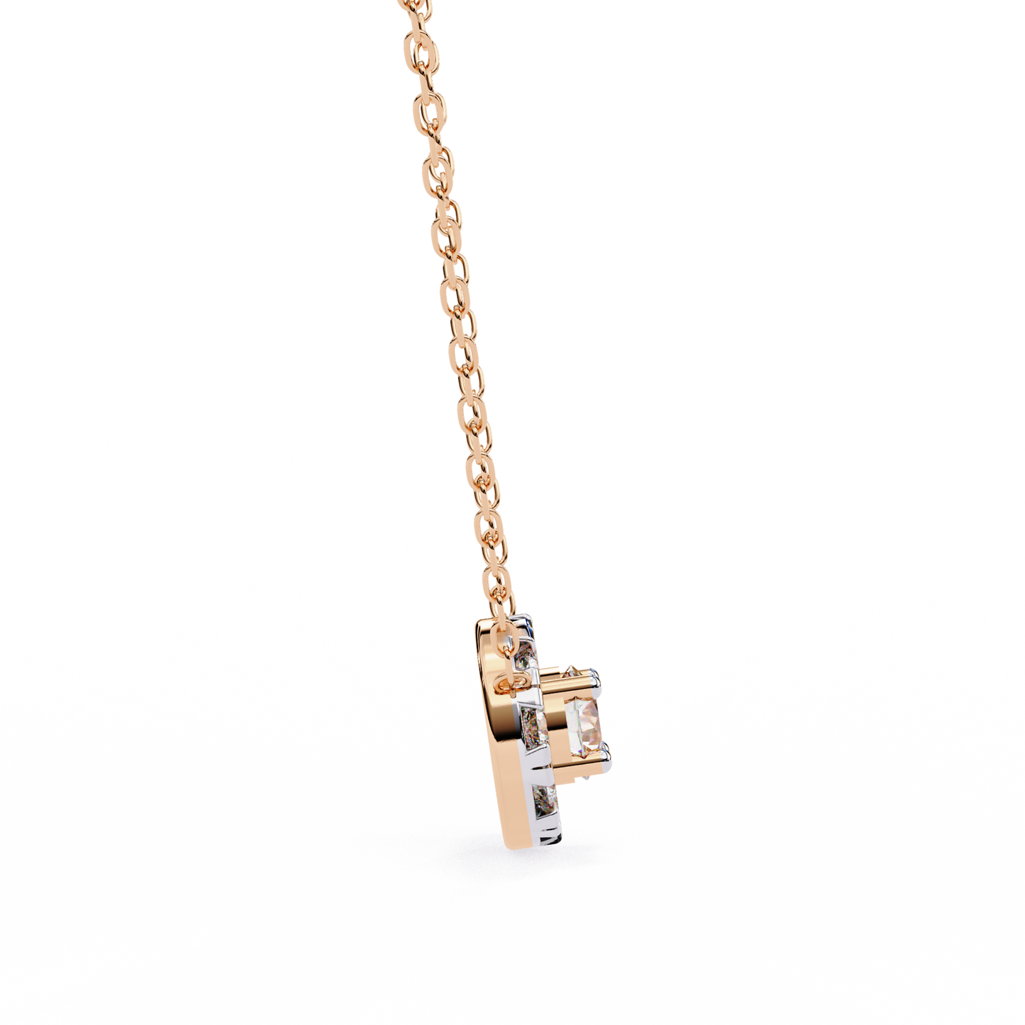 Celestial Halo Diamond Cluster Pendant in Yellow Gold- 0.24 Ct