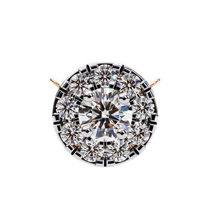 Celestial Halo Diamond Cluster Pendant in Yellow Gold- 0.24 Ct