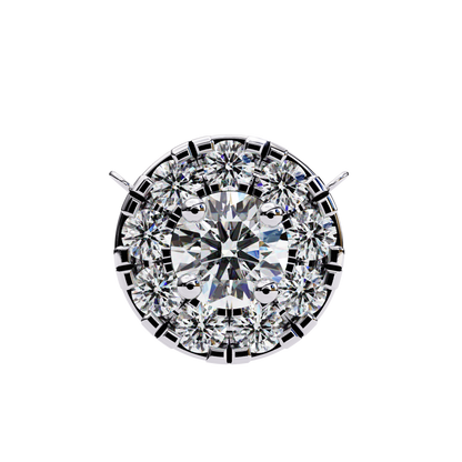 Celestial Halo Diamond Cluster Pendant in Yellow Gold- 0.24 Ct