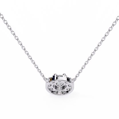 Celestial Halo Diamond Cluster Pendant in Yellow Gold- 0.24 Ct