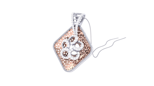 Ornate Filigree Diamond Pendant with Central Floral Motif – 1.00 Ct