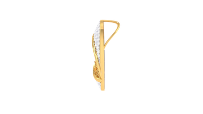 Floral Lattice Pendant In Gold – 0.58 Ct Diamonds