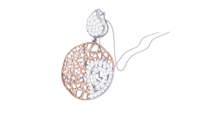 Teardrop & Paisley Pendant In Gold – 0.72 Ct Diamonds