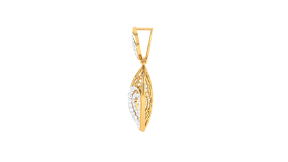 Teardrop & Paisley Pendant In Gold – 0.72 Ct Diamonds
