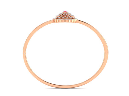 Radiant Halo Gold and Diamond Bracelet - 0.51Ct