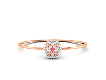 Radiant Halo Gold and Diamond Bracelet - 0.51Ct