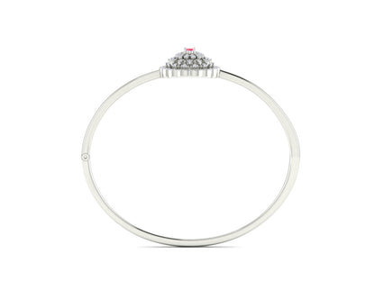 Radiant Halo Gold and Diamond Bracelet - 0.51Ct