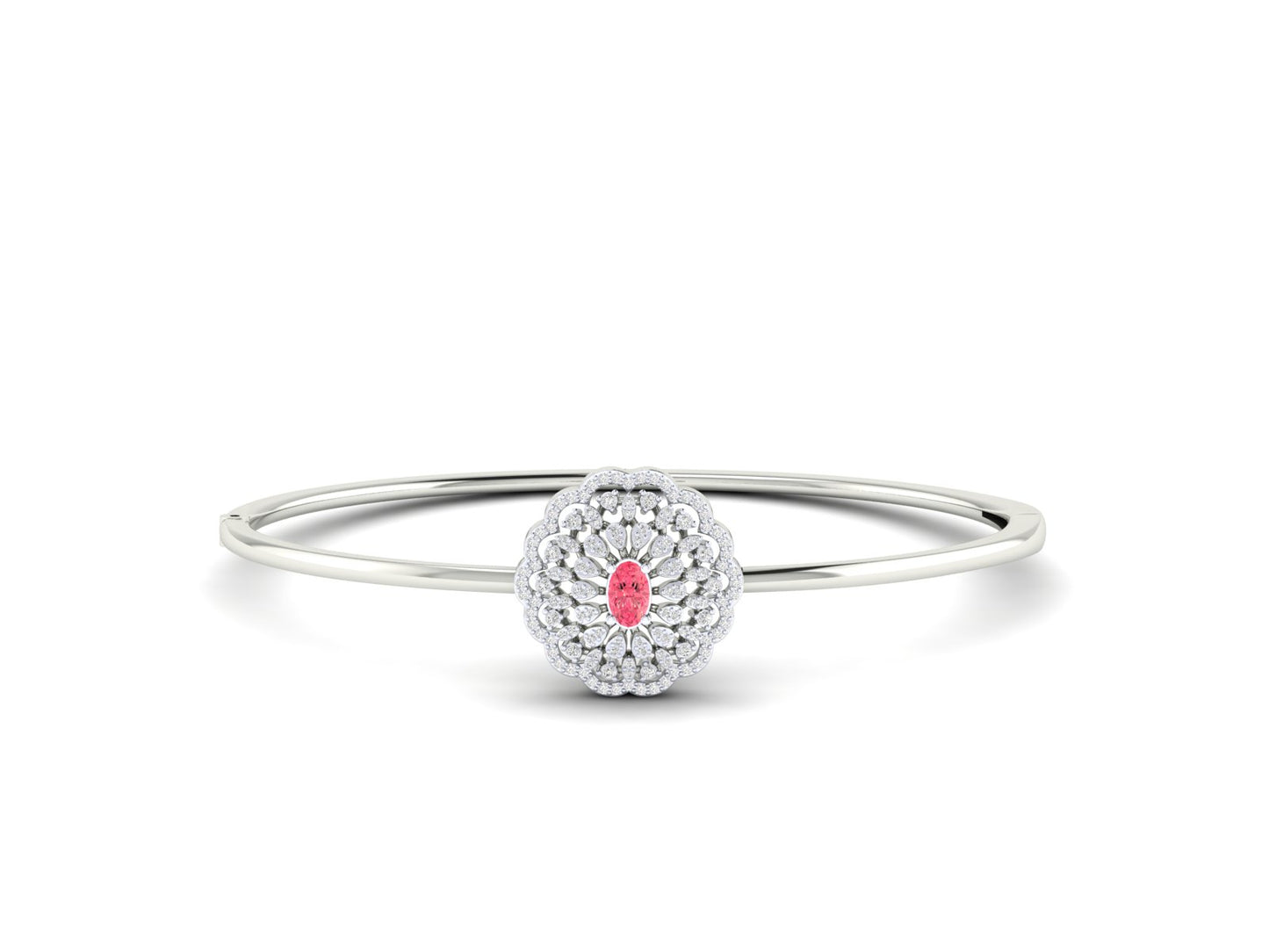 Radiant Halo Gold and Diamond Bracelet - 0.51Ct