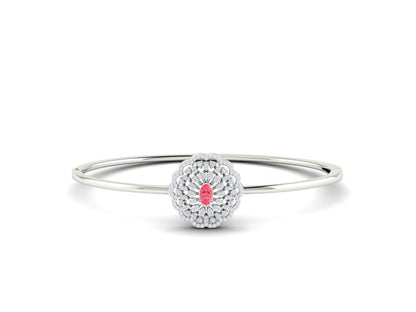 Radiant Halo Gold and Diamond Bracelet - 0.51Ct